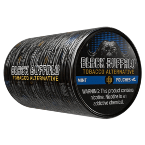 Black Buffalo Mint Nicotine Pouches – 5 Can Roll